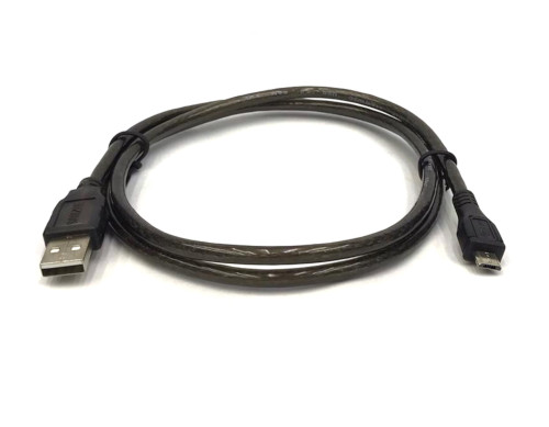 USB 2.0 AM to Micro USB M Cable Transparent Black 1m